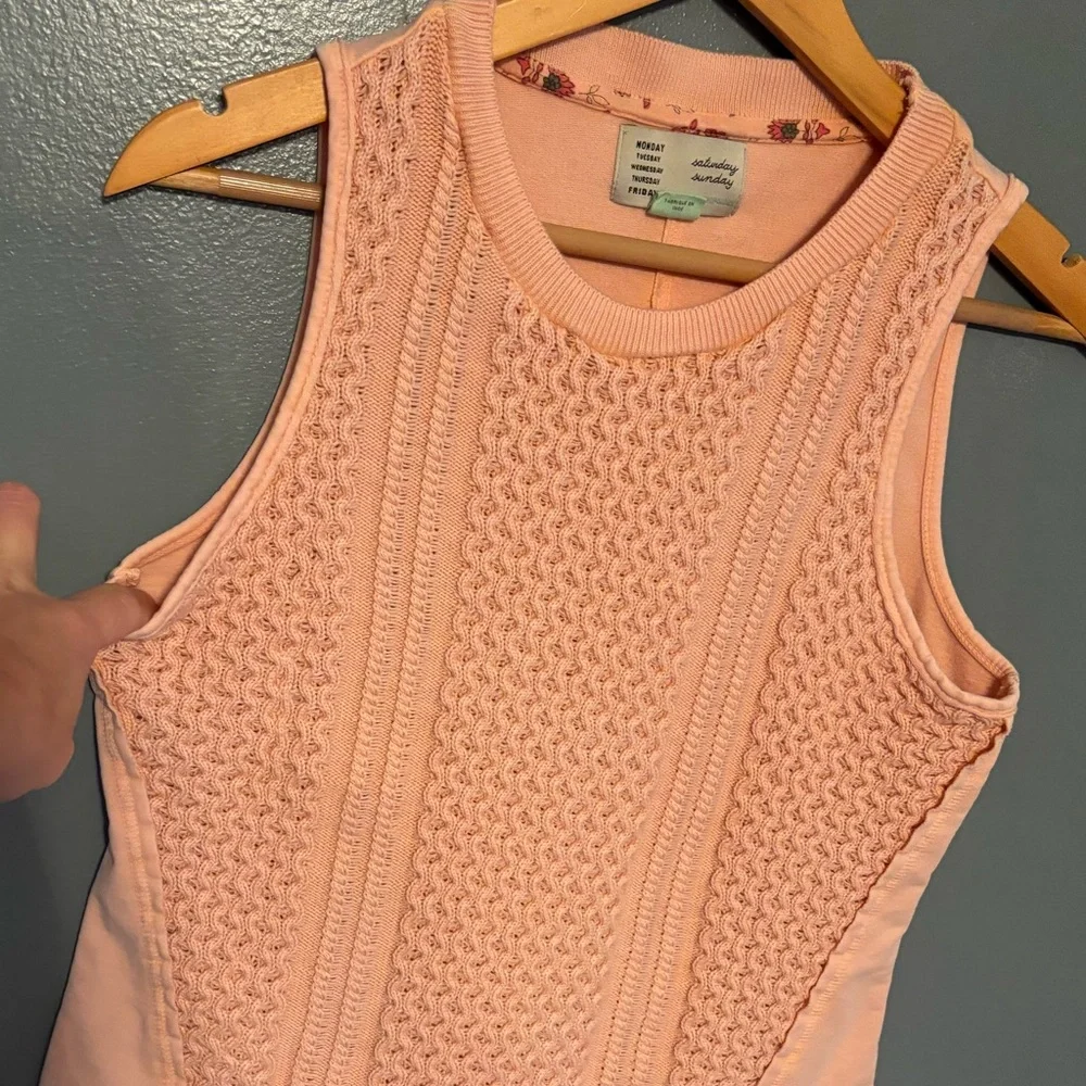 Anthropologie Sleeveless Knit Sweater, Stretchy
